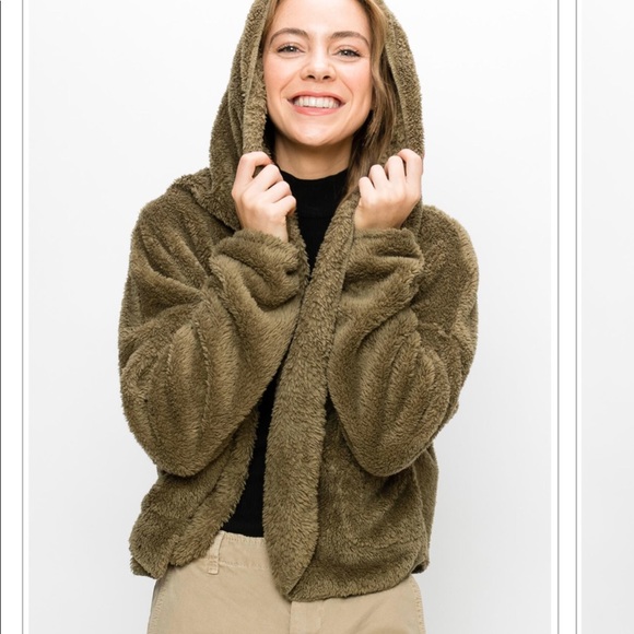 FAUX FUR HOODIE JACKET - Picture 5 of 7